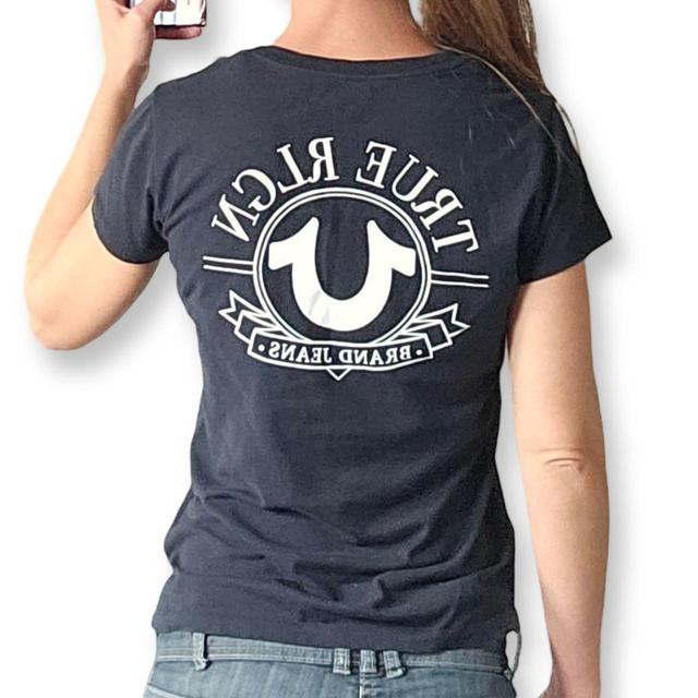 True Religion Women's T-shirt - Black/White - M on Productcaster.