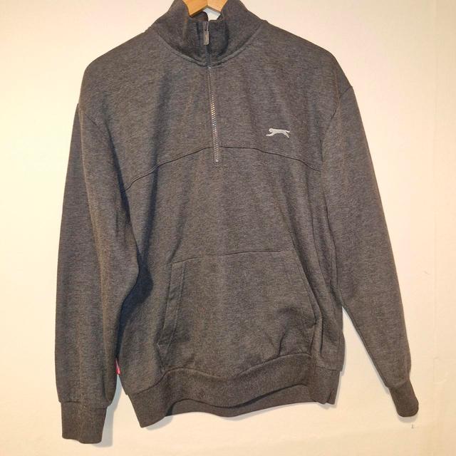 Slazenger Men's Sweatshirt - Grey/White - L on Productcaster.