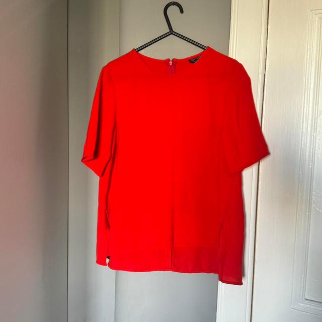 Topshop Women's Blouse - Red/Orange - 8 on Productcaster.