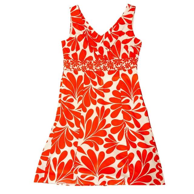 Boden Women's Dress - Orange/White - 12 on Productcaster.