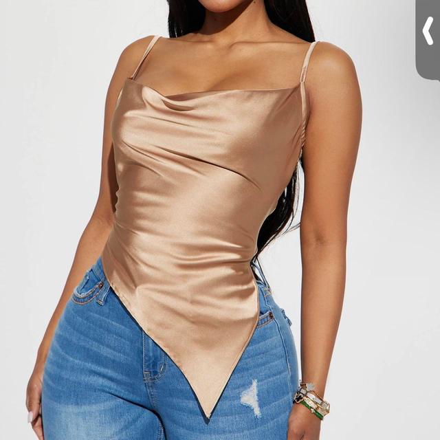 Fashion Nova Women's Top - Gold - 8 on Productcaster.