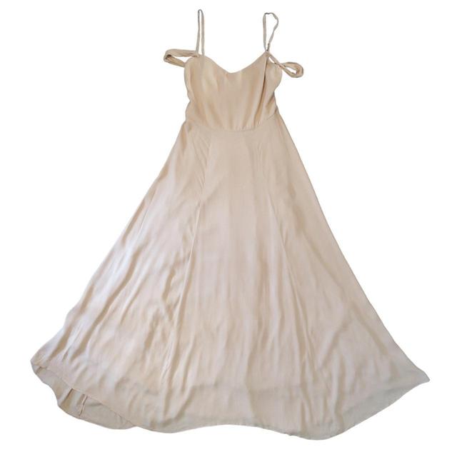 Reformation Women's Dress - Cream/Tan - 12 on Productcaster.