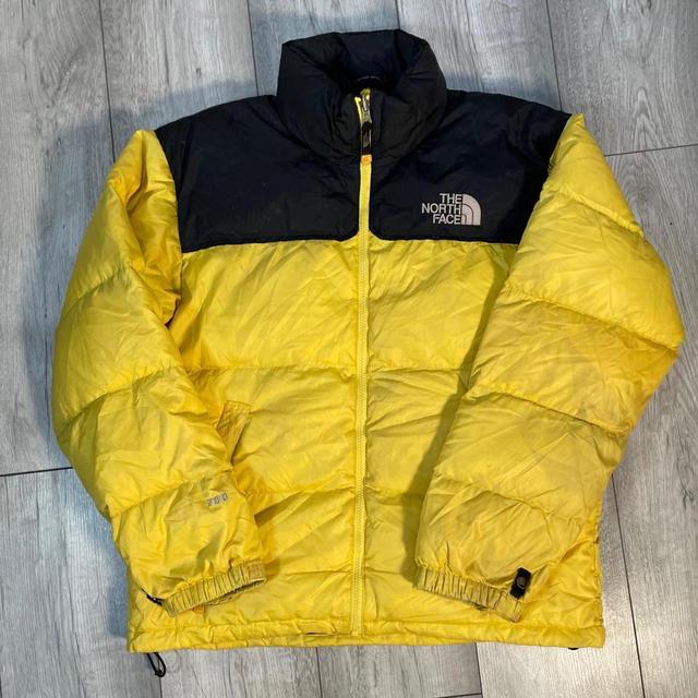 The North Face Men's Puffer Jacket - Black/Yellow - M on Productcaster.