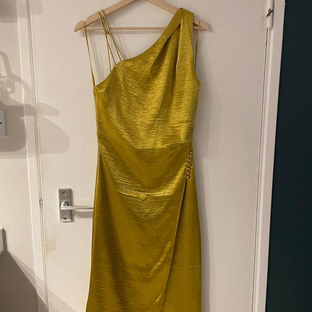 Reiss Women's Midi Dress - Yellow/Gold - 8 on Productcaster.