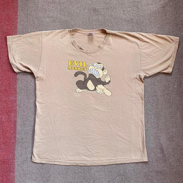 Fruit of the Loom Men's T-shirt - Tan/Cream - L on Productcaster.