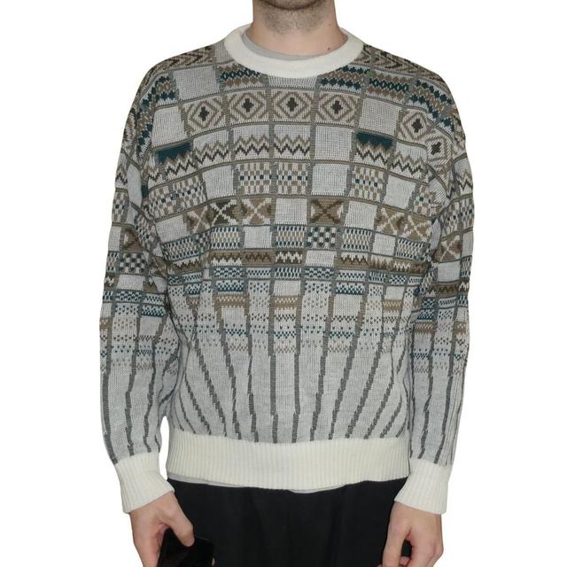 Vintage Men's Jumper - Grey - L on Productcaster.