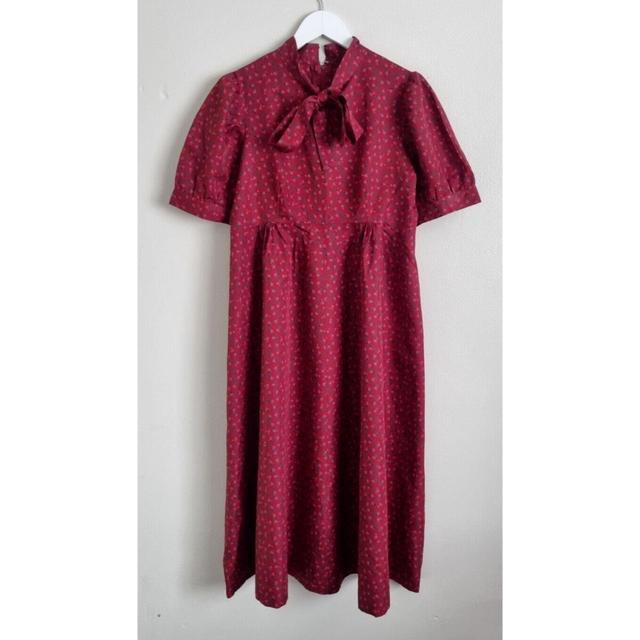 Vintage Women's A-line Dress - Burgundy - M on Productcaster.