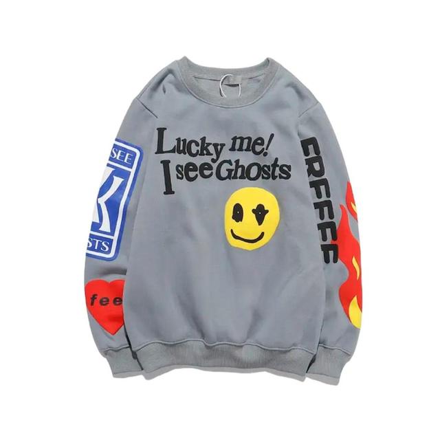 Deadstock Men's Sweatshirt - Grey/Blue - L on Productcaster.