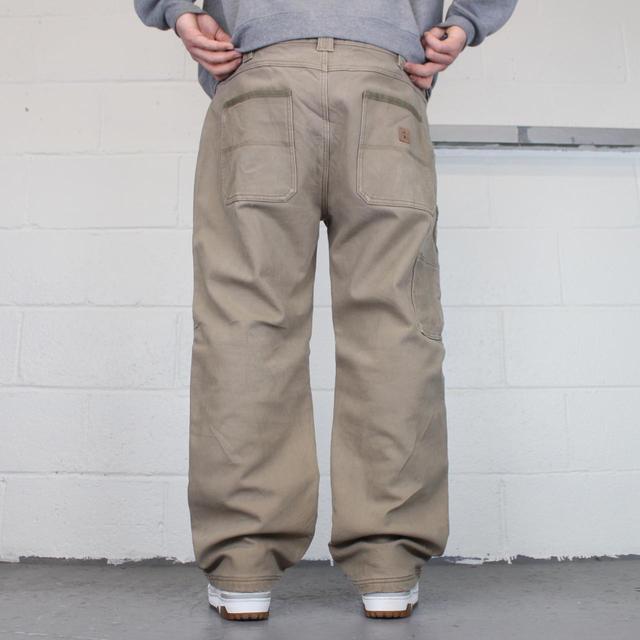 Vintage Men's Straight leg Cargo Jeans - Tan - 38" on Productcaster.