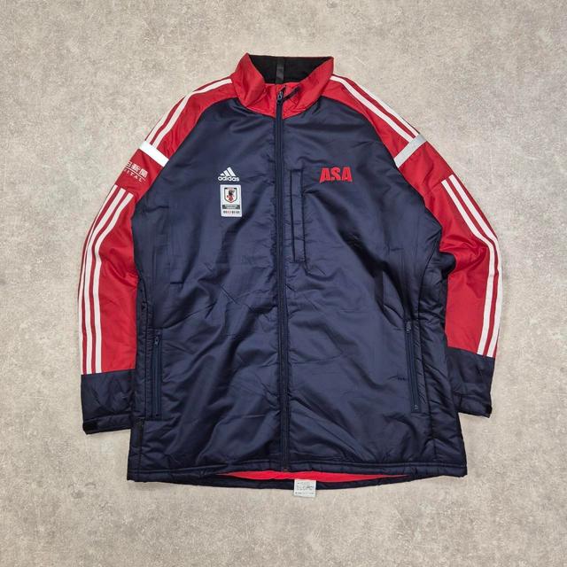 Adidas Men's Bomber Jacket - Navy/Red - L on Productcaster.