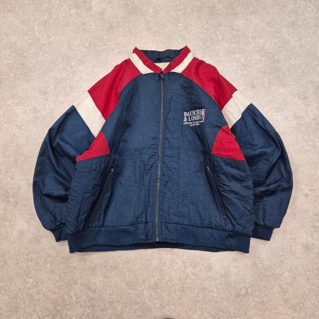 MLB Men's Bomber Jacket - Navy/Red - L on Productcaster.