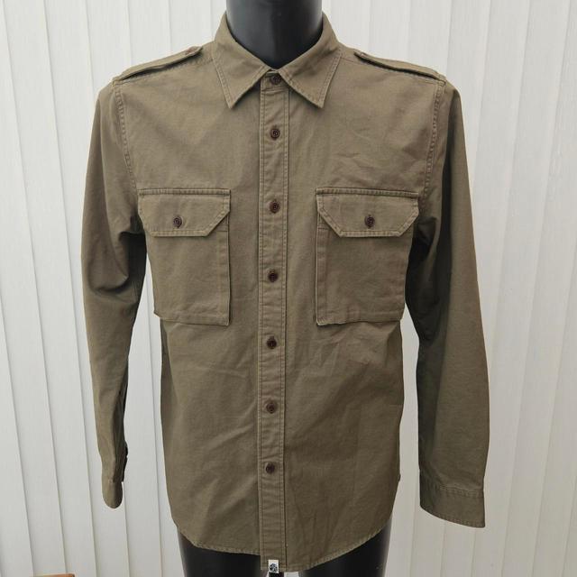 Pretty Green Men's Shirt - Green/Khaki - M on Productcaster.