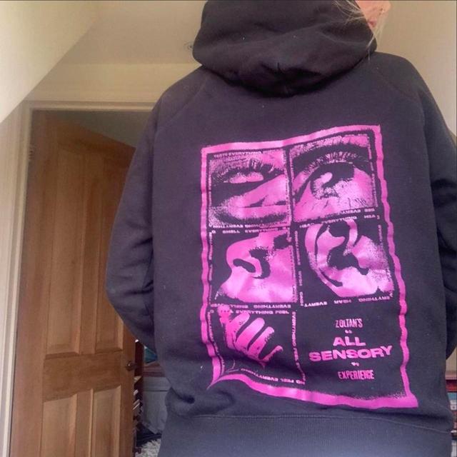 Men's Hoodie - Black/Purple - M on Productcaster.