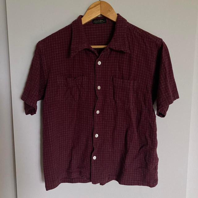 Vintage Men's Shirt - Burgundy - S on Productcaster.