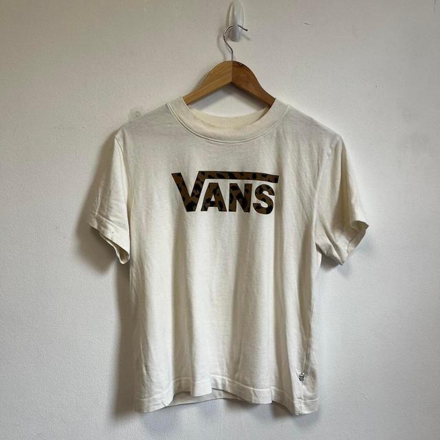 Vans Women's T-shirt - Cream/Brown - M on Productcaster.