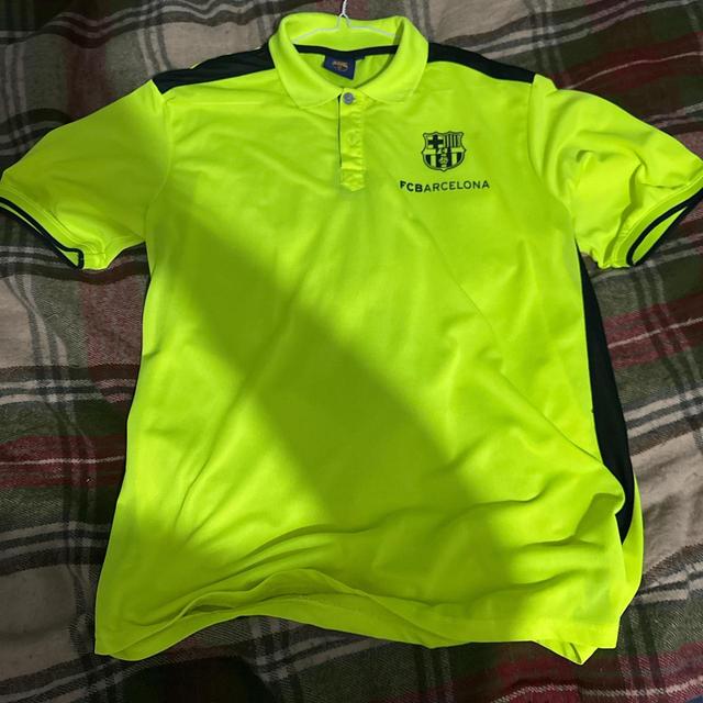 F.C. Barcelona Men's Polo shirt - Green/Yellow - XXL on Productcaster.