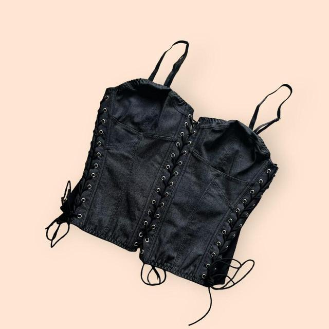 Urban Outfitters Women's Corset - Black - L on Productcaster.