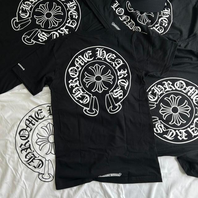 Chrome Hearts Men's T-shirt - Black/White - M on Productcaster.