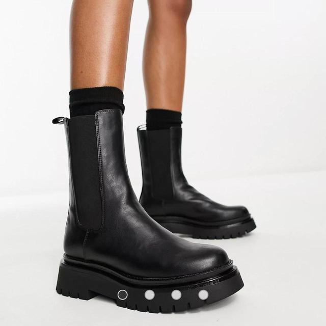 Stradivarius Women's Biker Boots - Black - UK 7 on Productcaster.