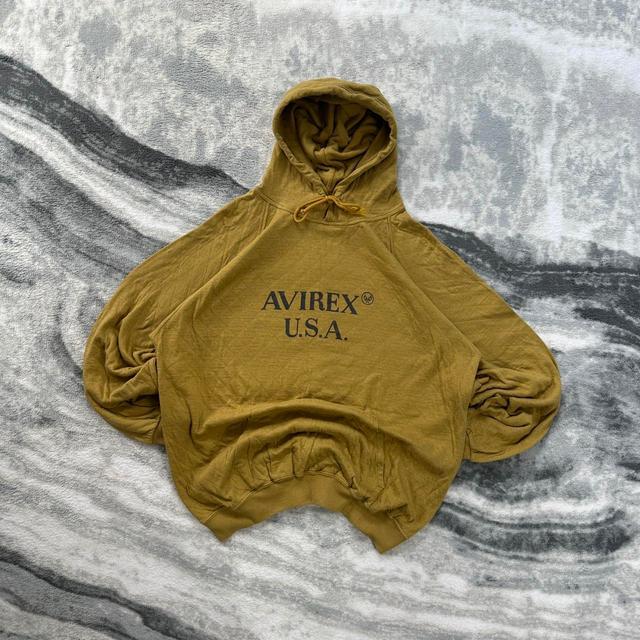 Avirex Men's Hoodie - Yellow - M on Productcaster.