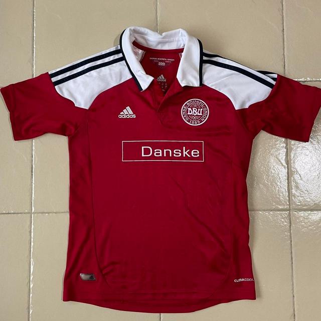 Adidas Kids' T-shirt - Red/White - 12 years on Productcaster.