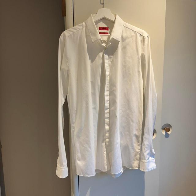 Hugo Boss Men's Shirt - White - L on Productcaster.