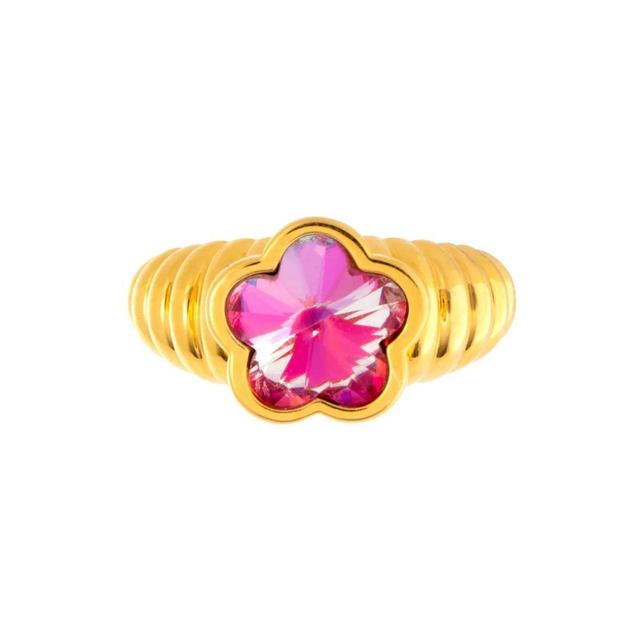 Women's Ring - Pink/Gold on Productcaster.