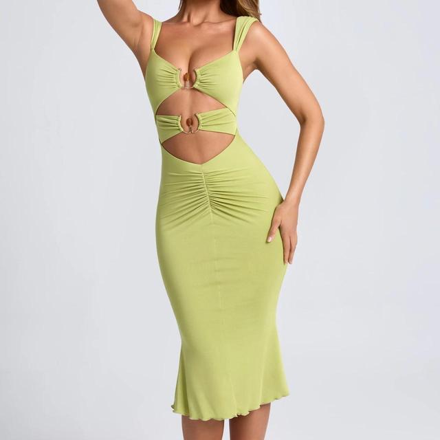 Oh Polly Women's Bodycon Dress - Green - 14 on Productcaster.