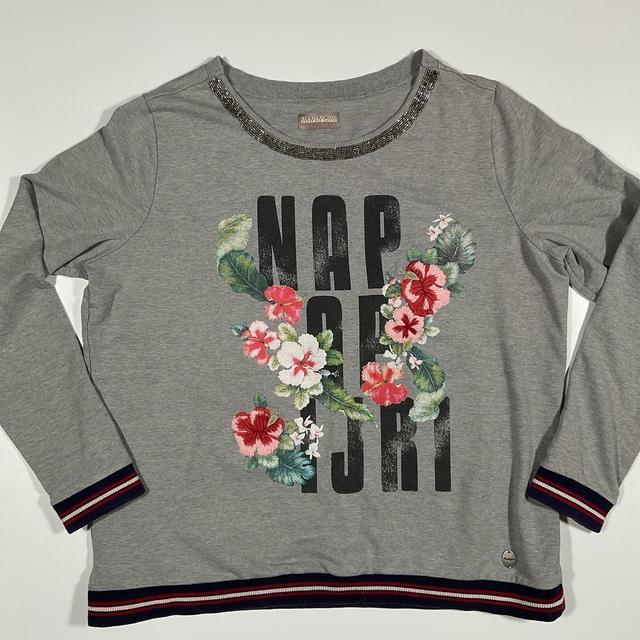 Napapijri Women's Sweatshirt - Grey - 14 on Productcaster.