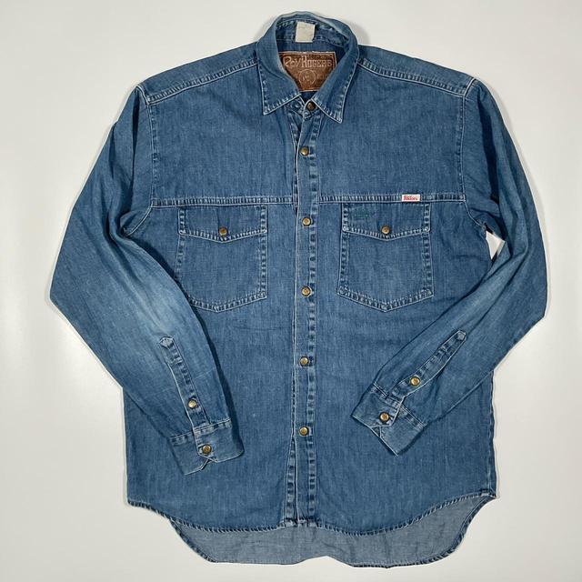 Vintage Men's Shirt - Blue - L on Productcaster.