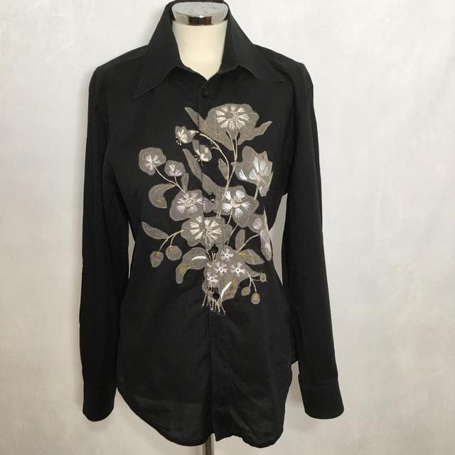 Roberto Cavalli Women's Shirt - Black - 12 on Productcaster.