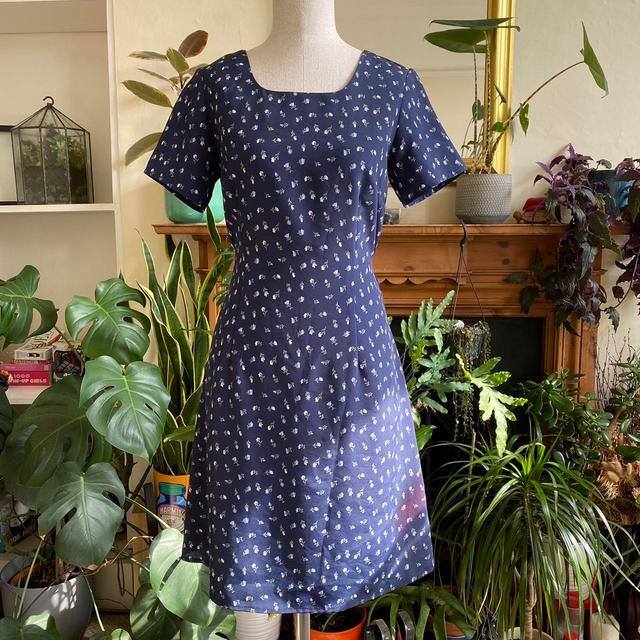 Vintage Women's Dress - Navy - 10 on Productcaster.