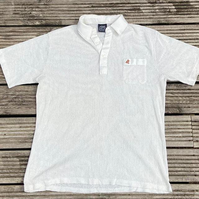 Vintage Men's Polo shirt - White - M on Productcaster.