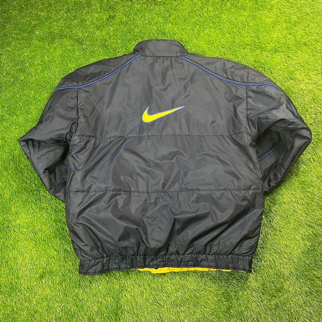 Nike Men's Puffer - Navy/Yellow - XL on Productcaster.