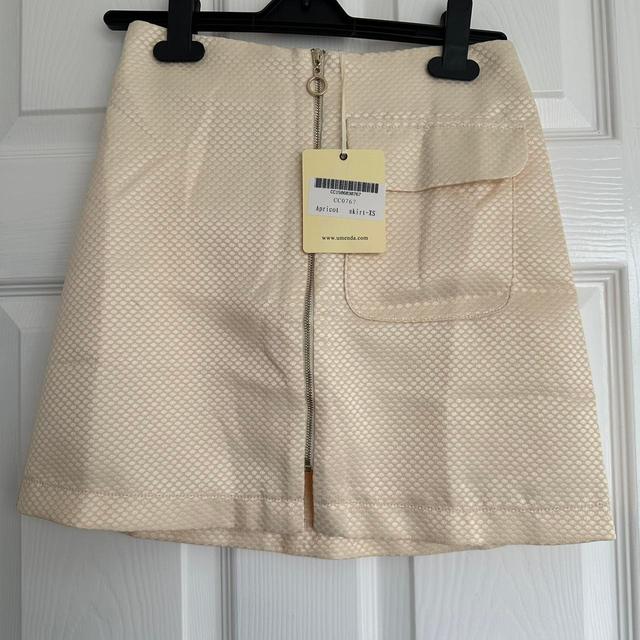 Women's Mini Skirt - Cream - XS on Productcaster.