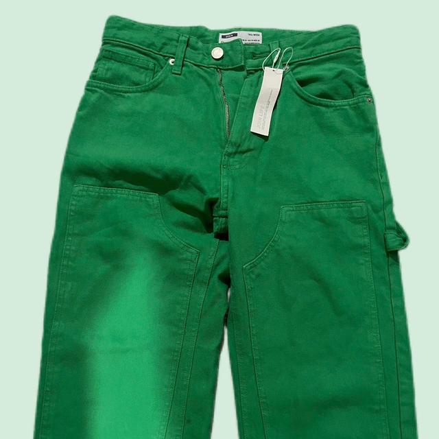 Bershka Men's Jeans - Green - 34" on Productcaster.