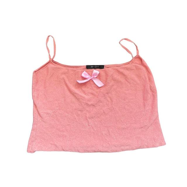 Vintage Women's Crop top - Pink - L on Productcaster.