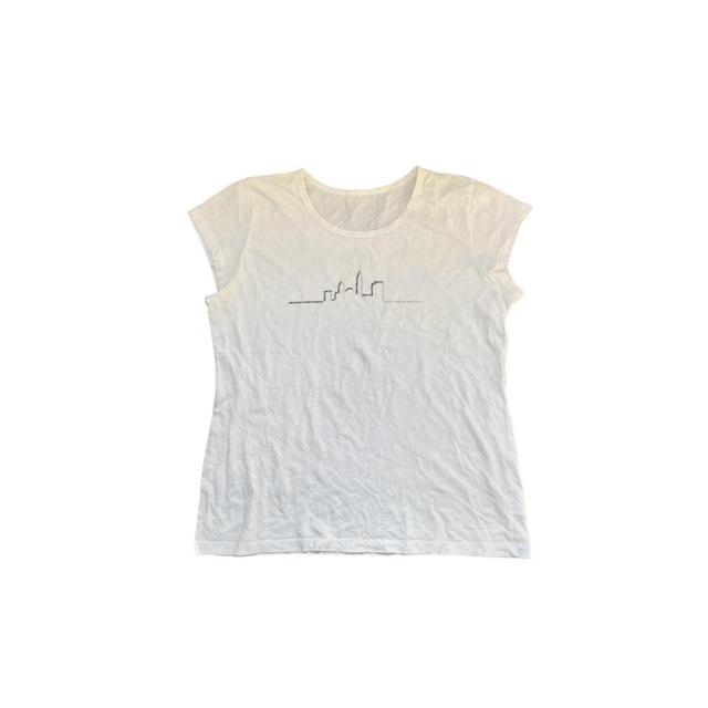 DKNY Women's T-shirt - White - L on Productcaster.