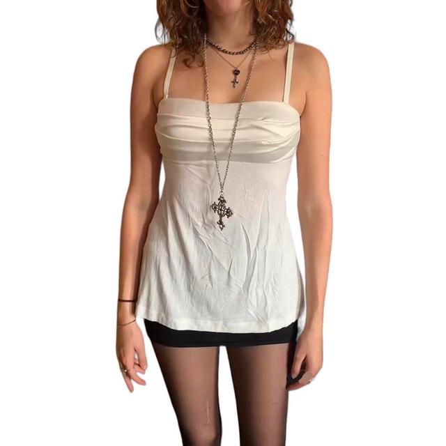 Vintage Women's Vest - White - M on Productcaster.