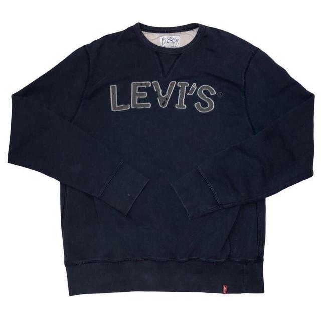 Levi's Men's Sweatshirt - Navy - L on Productcaster.