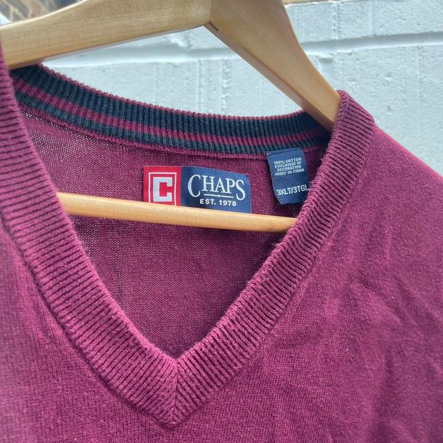 Chaps Men's Jumper - Red/Burgundy - 3XL on Productcaster.