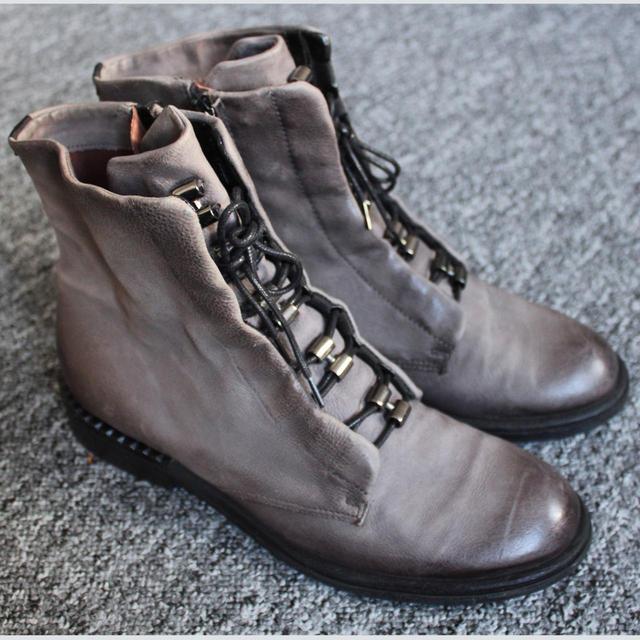 Mjus Women's Leather Boots - Grey - UK 6 on Productcaster.