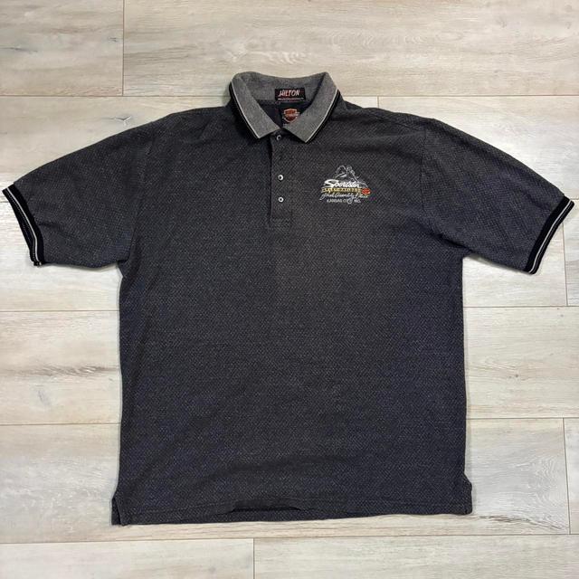 Harley Davidson Men's Polo shirt - Grey/Black - XL on Productcaster.