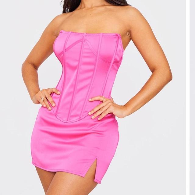 PrettyLittleThing Women's Corset - Pink - 6 on Productcaster.