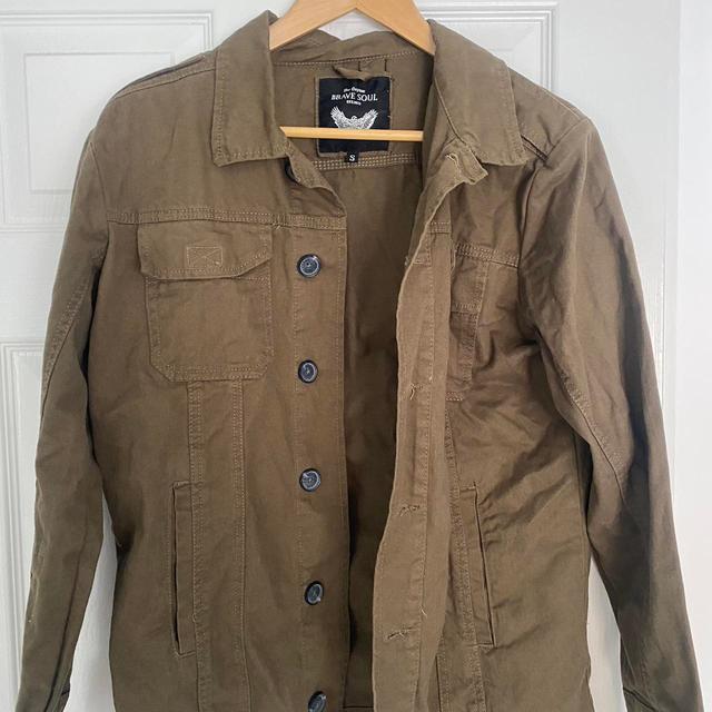 Brave Soul Men's Shacket Jacket - Khaki - S on Productcaster.