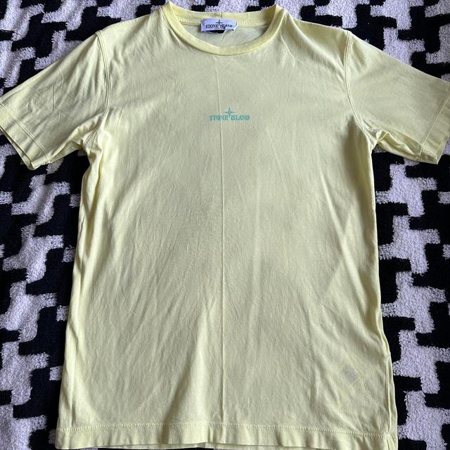 Stone Island Kids' T-shirt - Yellow - 12 years on Productcaster.