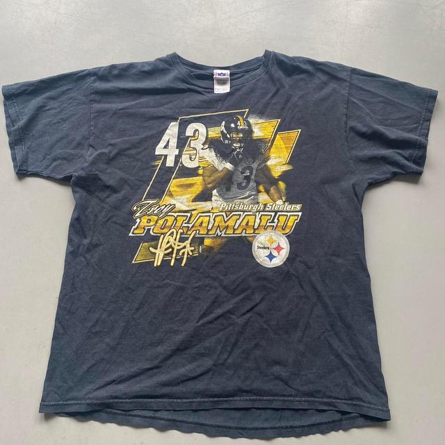 NFL Men's T-shirt - Black/Yellow - XL on Productcaster.