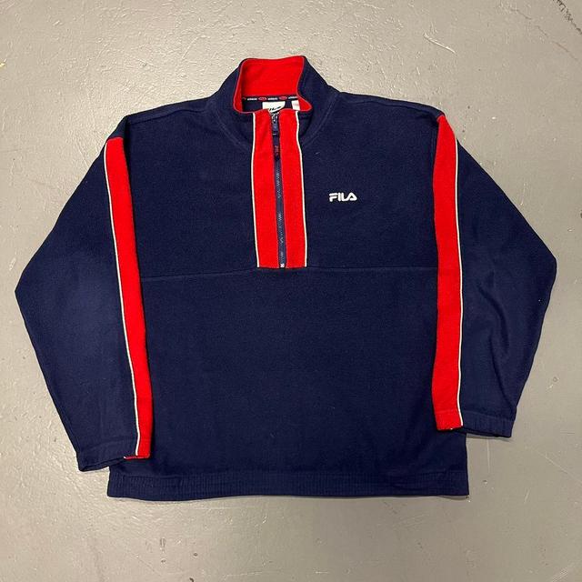 Fila Men's Jumper - Navy - M on Productcaster.