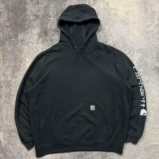 Carhartt Men's Hoodie - Black/White - XXL on Productcaster.