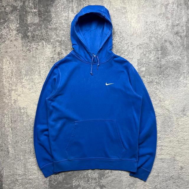 Nike Men's Hoodie - Blue/White - M on Productcaster.